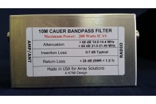 W3NQN Design mono band Cauer Elliptical filter for the 10 meters band by K7MI